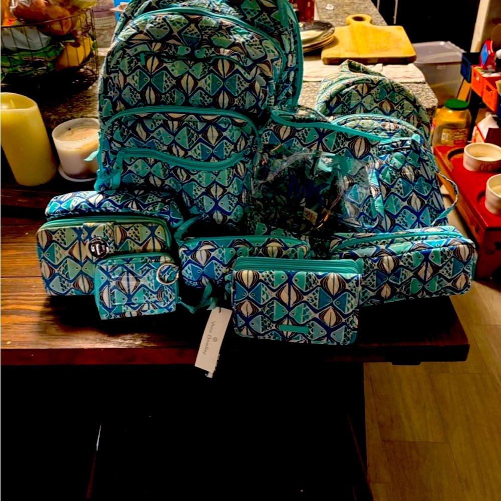 Vera Bradley turtle collection. Small backpack and accessories.